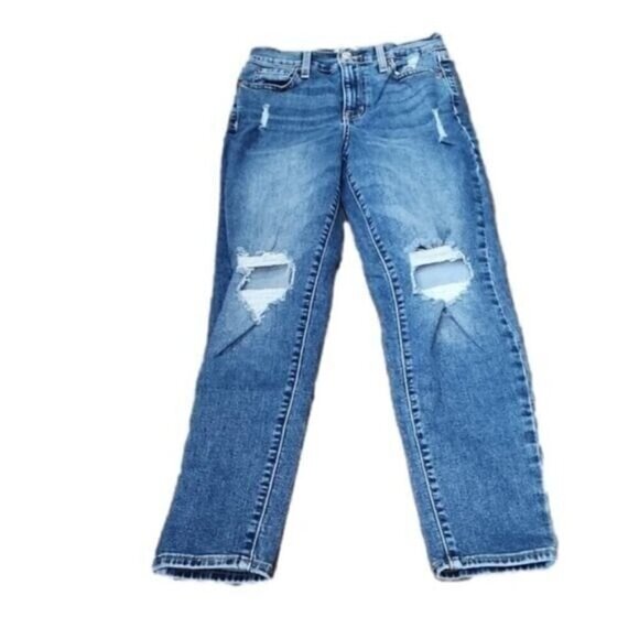 Levi's Jeans Mom Cropped Distressed Mid-rise Denizen Women's 0 - Picture 1 of 8